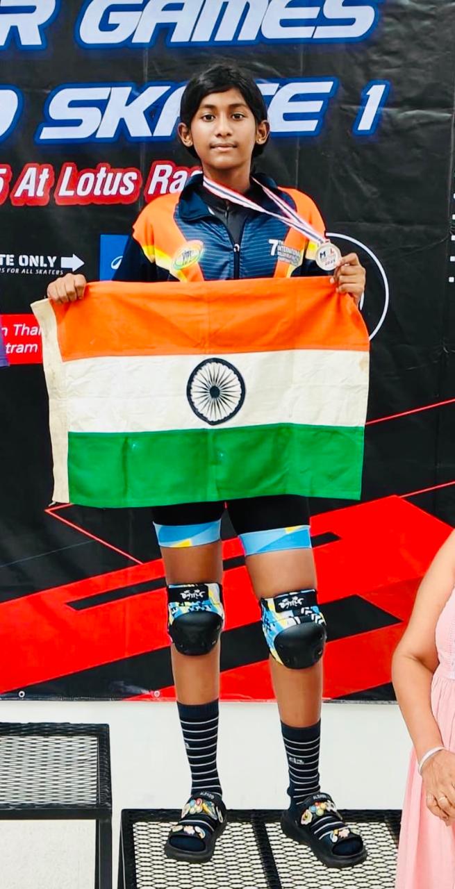 भुसावळच्या सानवी सोनवणेने आंतरराष्ट्रीय स्केटिंग स्पर्धेत पटकावले 2 सुवर्ण व 3 रौप्य पदक